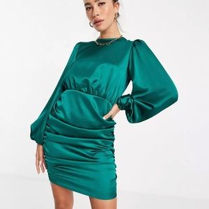 Flounce London ruched mini dress